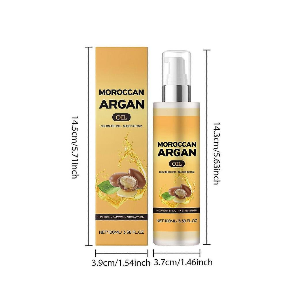 Moroccan Argan Oil Hair Serum 100ml Anti-Frizz Repair Treatment for Dry Damaged Hair Shine & Smooth