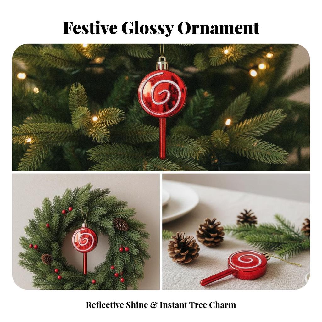 Spiral Candy Swirl Ornament Nostalgic Christmas Ornaments Sturdy