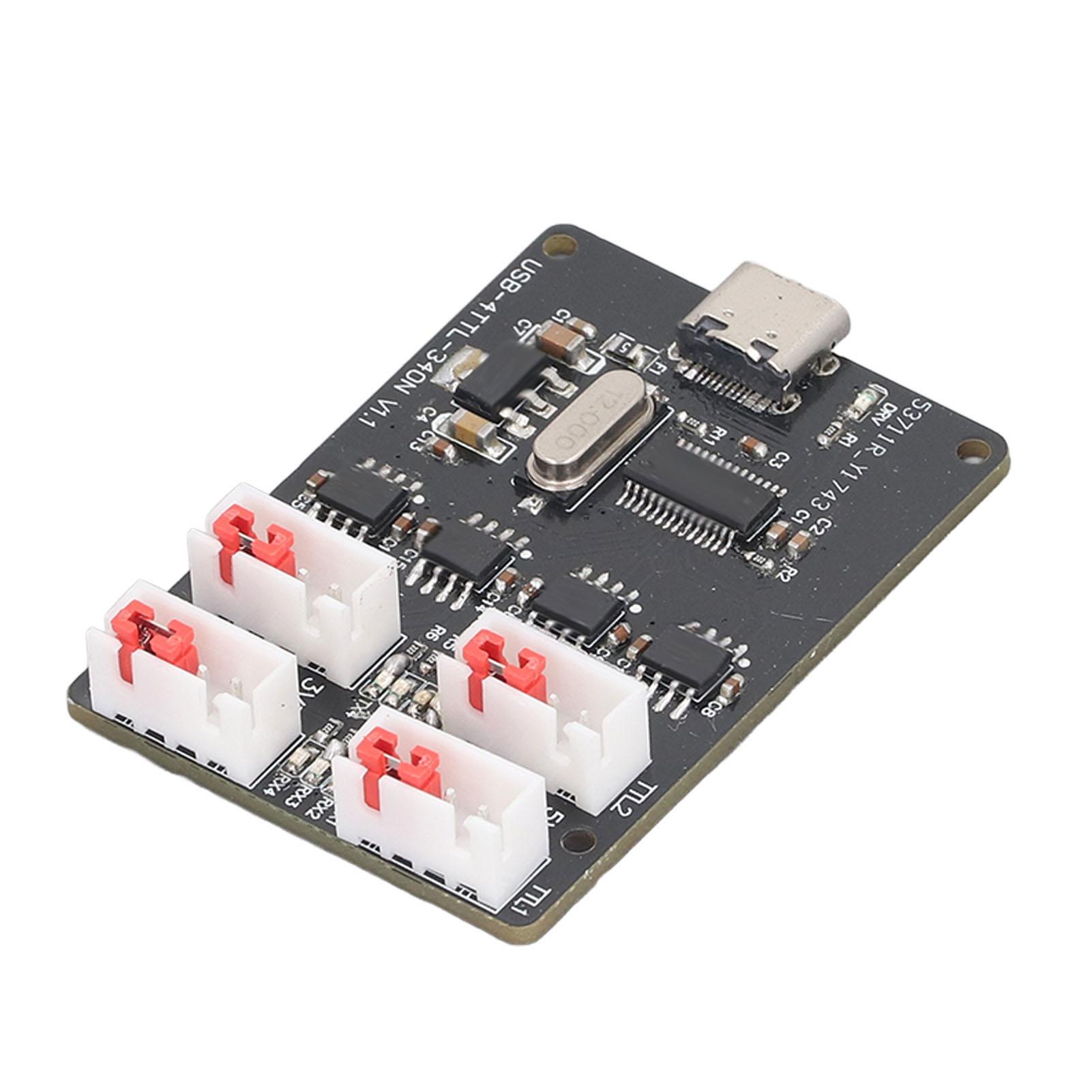 

4 Way USB to TTL Serial Port Module TYPE C USB to TTL Serial Adapter Board with LED Indicator