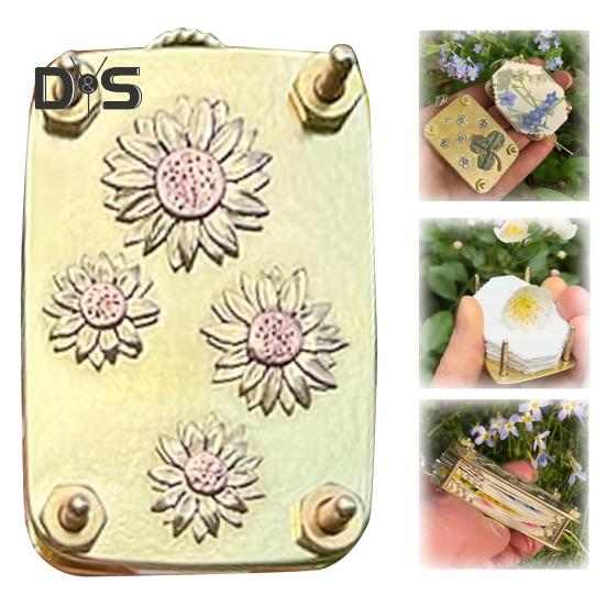 Mini Metall Blomsterpress Form DIY Torkade Blommor Växter Tillverkning Pressverktyg Blomsterpress Konstbräda Barn Vuxna Nybörjare Blomsterhantverk Älskare Gåva