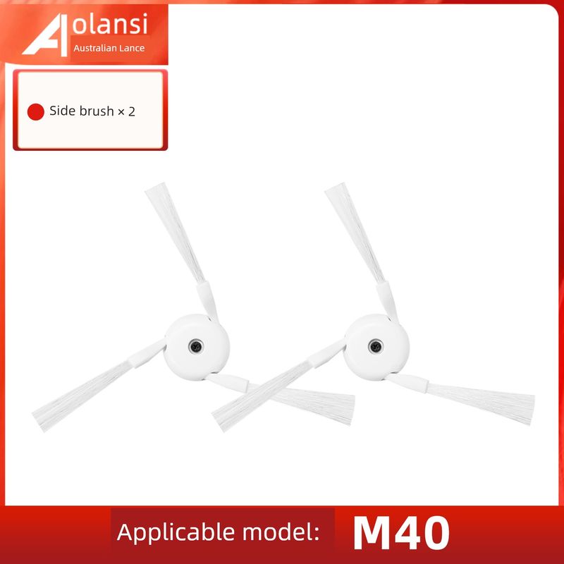 

Suitable for Xiaomi MiJia M40 Scanning Mop Robot Accessories Rolling Side Brush Filter Cloth Dust Collection Bag Cleaning Solution 2 Side Brushes (Screws Included)