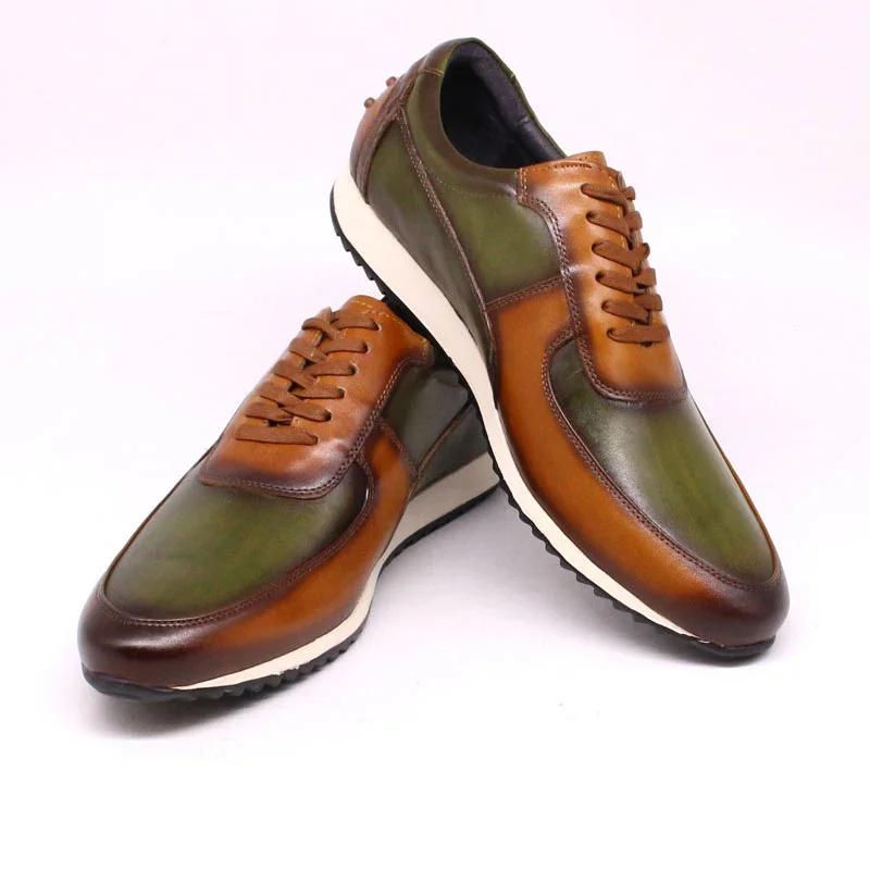Fashion Large Sizes Men's Genuine Leather Oxford Shoes Casual Business Comfortable Breathable Fashion Sneakers Sport Flat Footwear