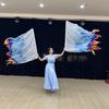Multicolor Rectangle Flags Scalable Rods Dance Props New Colorful Scarves Flag  Dance Performance