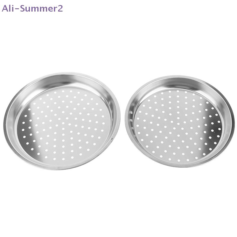 {Summer2} 28/30/32/34CM Stainless Steel Round Steamer Durable Dumplings Fish Steaming Tray Thickened Steamer Kitchen Cooking