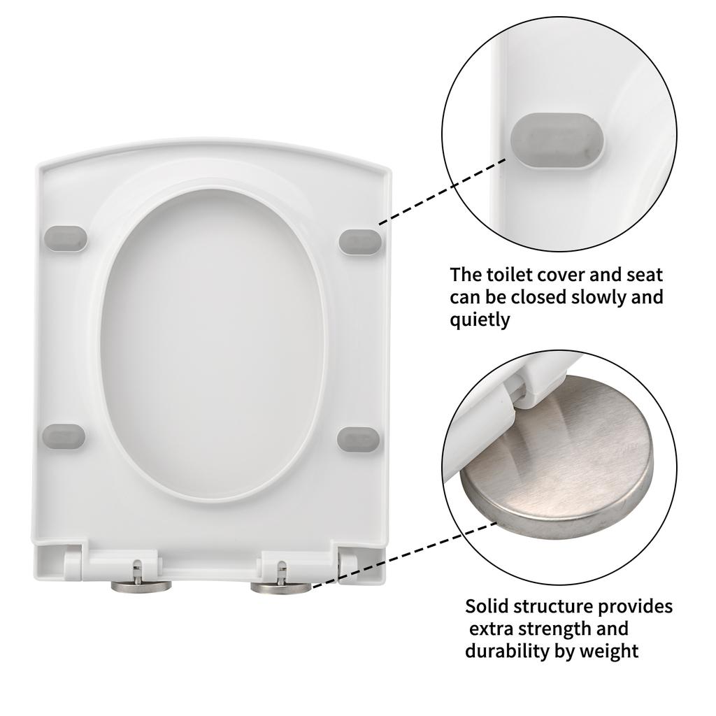 Square 03B-PP Material (width 34.5cm, Length 39-47cm) Thick Toilet Seat Cover for Household Use