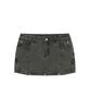 Ohos Button Denim Mini Skirt / Khaki