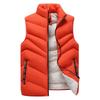 Herren Baumwolle Jacke Winter Einfarbig Weste Tasche Ärmellose Parka Lose Einfache Pendeln