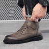 Martin boots winter velvet thickened high-top casual leather shoes business shoes warm cotton shoes