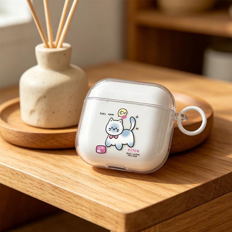 Cat Wants To Eat Fish for Apple AirPods 1 /1/1 Generation Protective Case Cover Pro Bluetooth Headset Soft Case