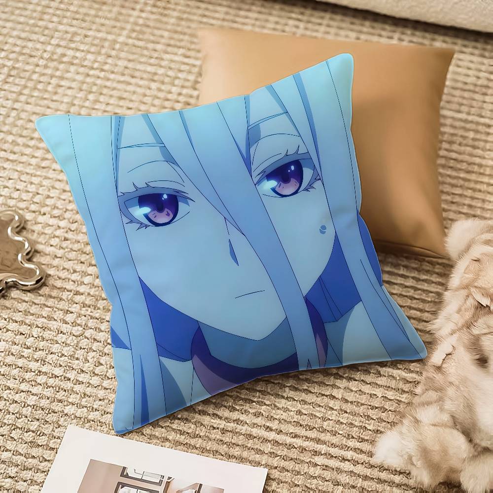 Anime S-So Im A Spider So What Pillow Case Anti-dustmite Invisible Zipper Sofa Bed