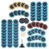 Roll Lock Sanding Discs 71 Pcs With 1/4 Holder Die Grinder Quick Change Disc 2"