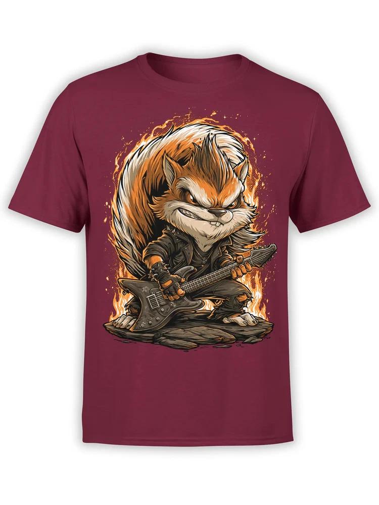 Firestorm Squirrel Guitar TShirt Unisex S