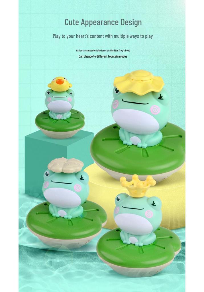 Electric Water Spray Frog Toy – High-Pressure Bath Fun Water Gun