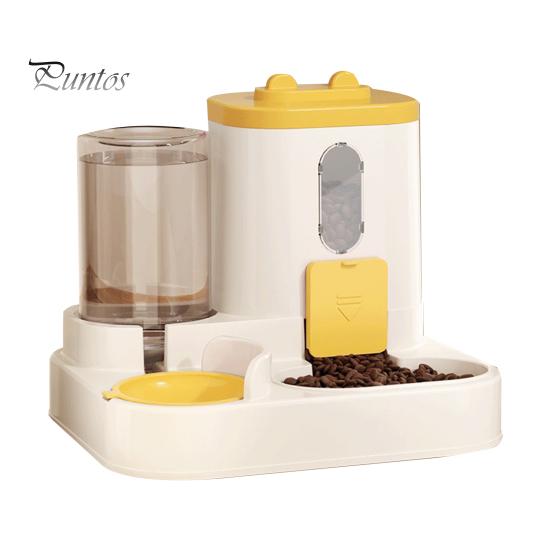 

Автоматическая кормушка для домашних животных 2 в 1, миска для корма для домашних животных объемом 1600 мл и диспенсер для воды объемом 800 мл, набор принадлежностей для домашних животных для маленьких, средних и больших кошек жёлтый