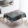 Lotus Flower Tablecloth Home Decor Stain Resistant Waterproof Table Decoration Rectangular Kitchen Fireplace Countertop