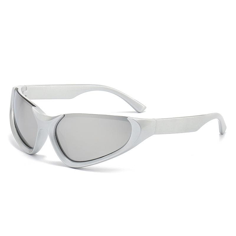 New Fashion Sunglasses Millennium Spice Girls Cyberpunk Future Technology Sense Half Frame Sunglasses Men's and Women's Sunscreen