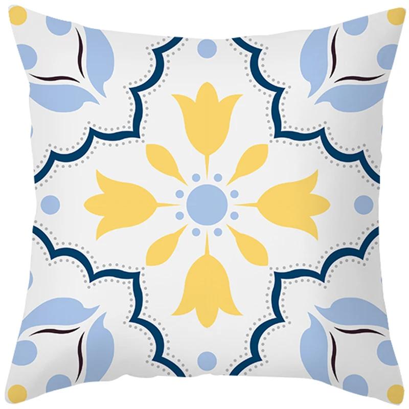 Peach Skin Hug Pillowcase Nordic Simple Color Pattern Sofa Cushion Cover Office Cushion Pillow Case To Customize