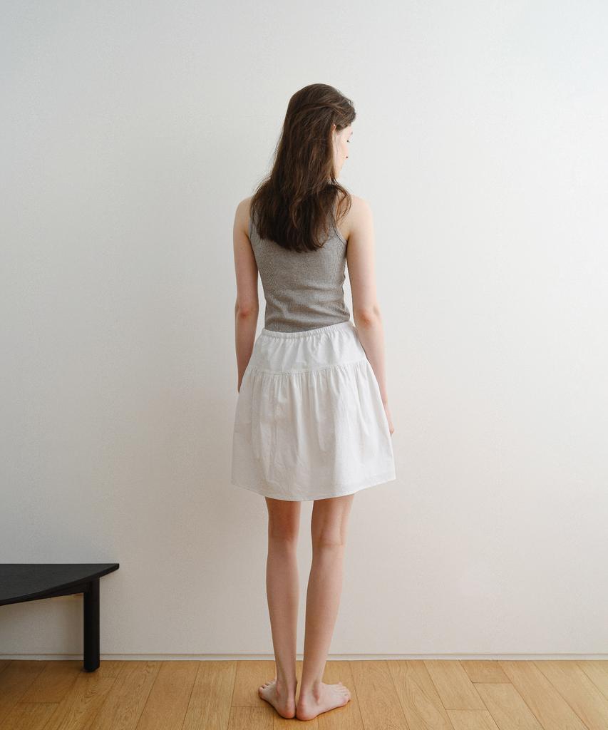 D Noah Mare Flare Skirt (White)