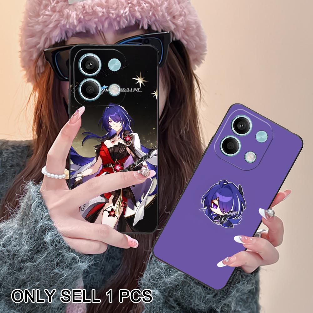 HSR Acheron Matte TPU Mobile Phone Case for Xiaomi Redmi 15 14 13 12 A5 3 2 1 C Plus 4G 5G Colorful Printing Cover