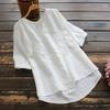 BITCED Women's Fashion Casual Solid Color Print Short Sleeve V Neck Blouses & Shirts