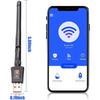 600Mbps Dual Band 2.4/5GHz Internet USB WiFi Adapter, Laptop Wireless Receiver Network Dongle with Antenna, Compatible with Windows