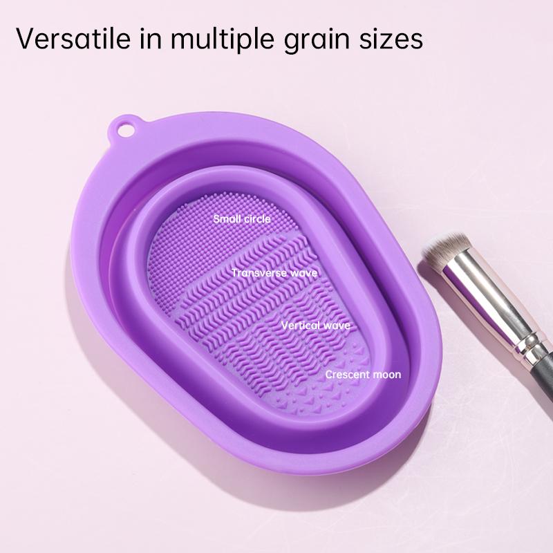 1Pcs Collapsible Silicone Brush Egg Pad Clean Washing Tools for Makeup Brushes Scrubber Board Cosmetics Cleaning Mat Kit