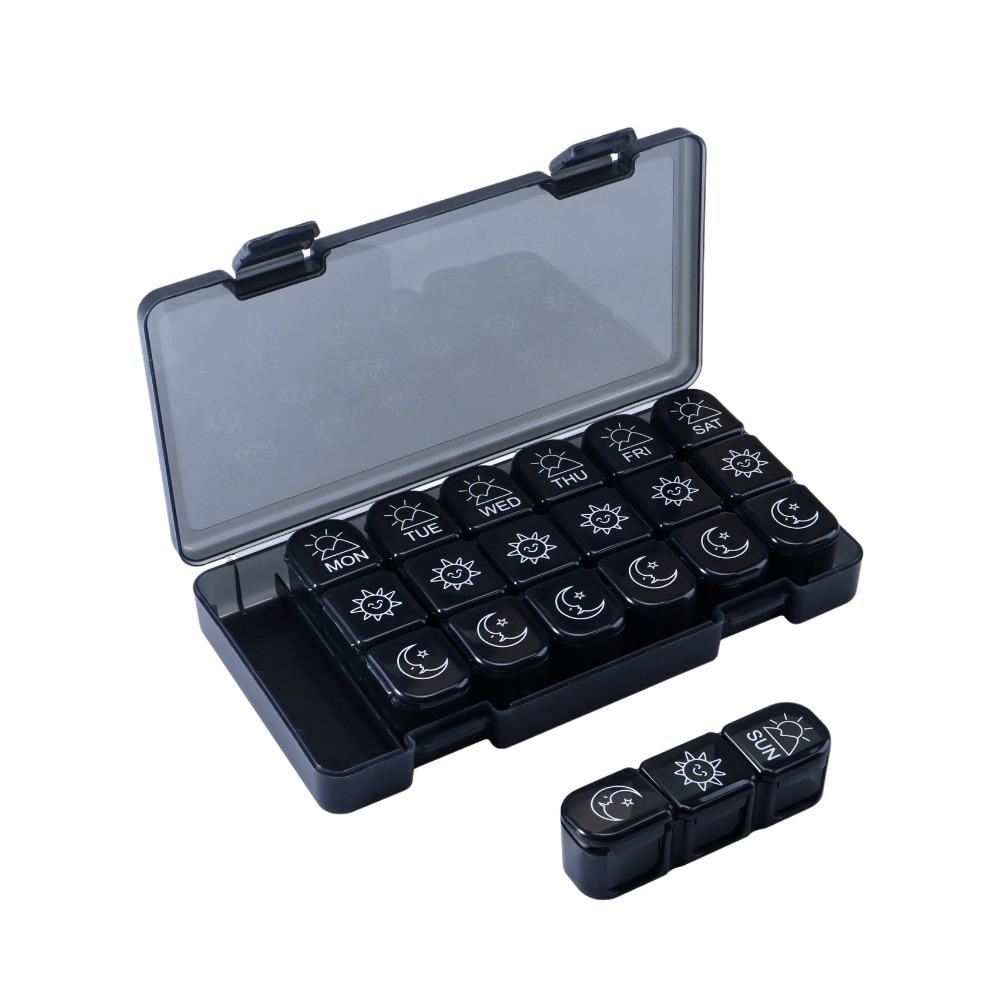 New Portable Travel Large Compartments Pill Cases Box Organizer 7 Days 21 Grids 3 Times One Day for Vitamins Medicine Fish Oils