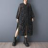 Long Sleeve Oversized Vintage Black Embroidery Casual Loose Autumn Spring  Trench Coat for Women Outerwear