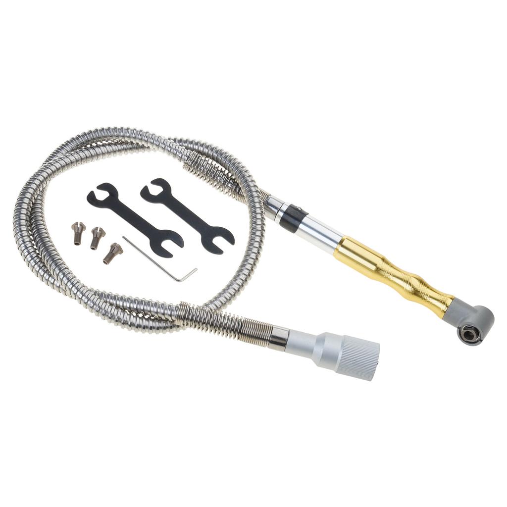 Set di Utensili per Levigatura e Lucidatura a Gomito a 90 Gradi per Micro Smerigliatrice Manuale, Testa di Trasferimento per Smerigliatrice Elettrica per Metallo, Legno, Plastica