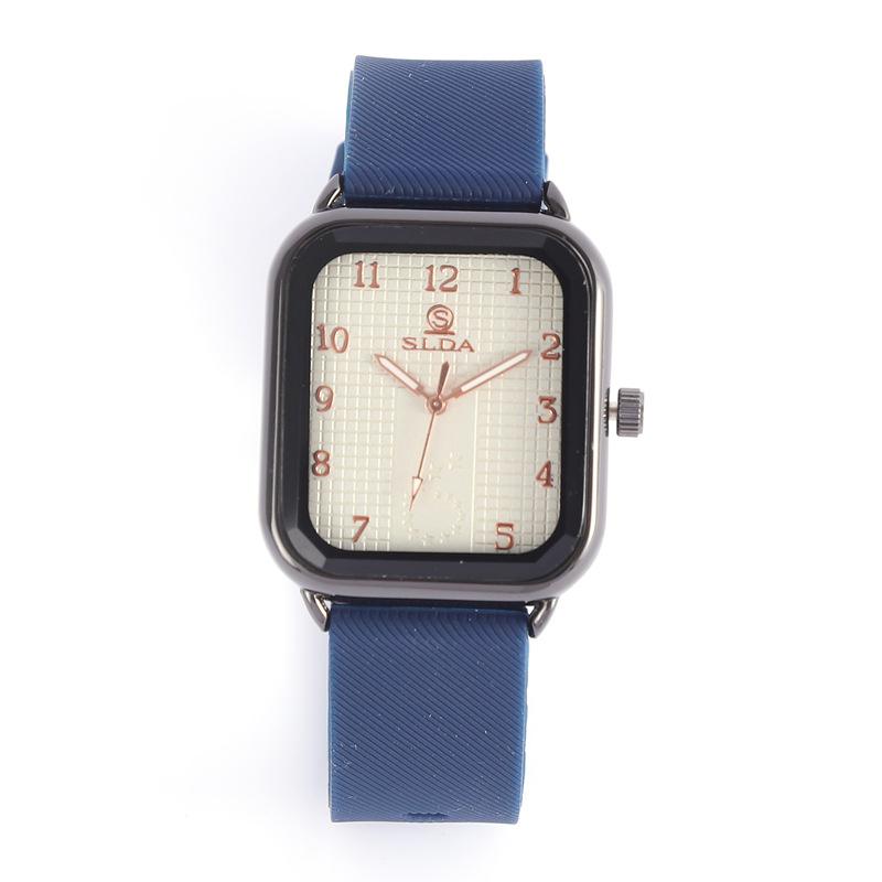 Rectangle Business Casual Men'S Watch Student Fashion Trend Silicone Strap Quartz Watch Men