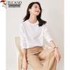 Woodpecker Women's Pure Cotton Long-Sleeve Round Neck T-Shirt