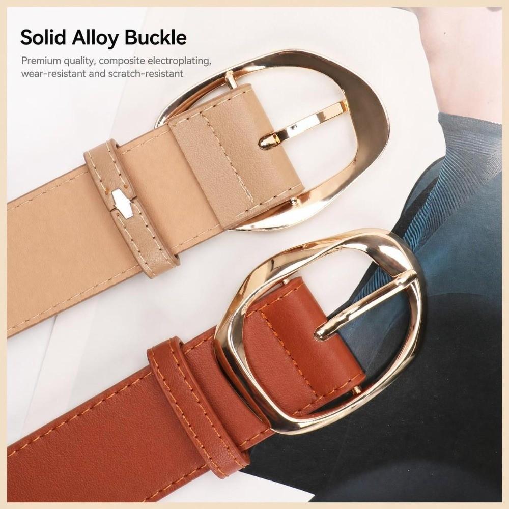 Alloy Buckle Waist Belt Faux Leather Leather Waistband Minimalist Waist Strap  Casual Daily Wear