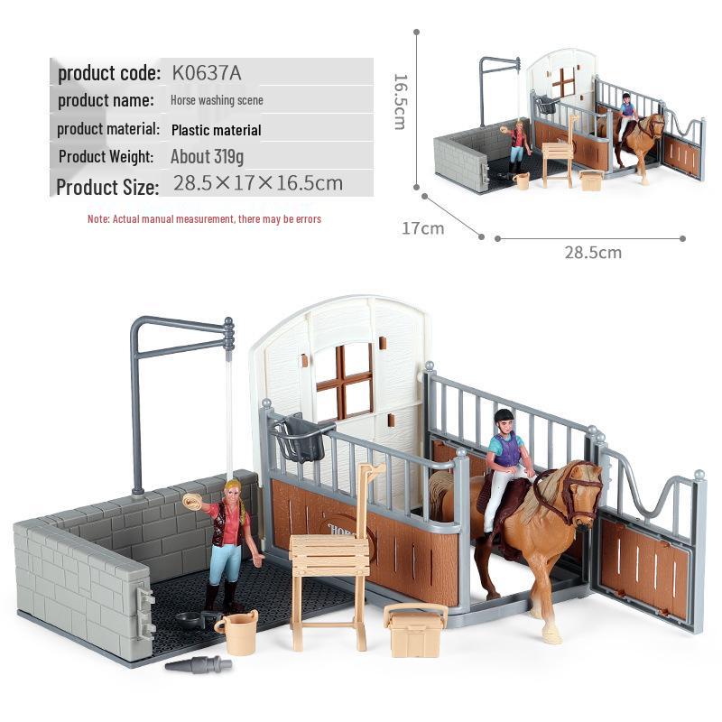 Educational Farm & Knight Playset: Animal Figures & Fence for Early Learning