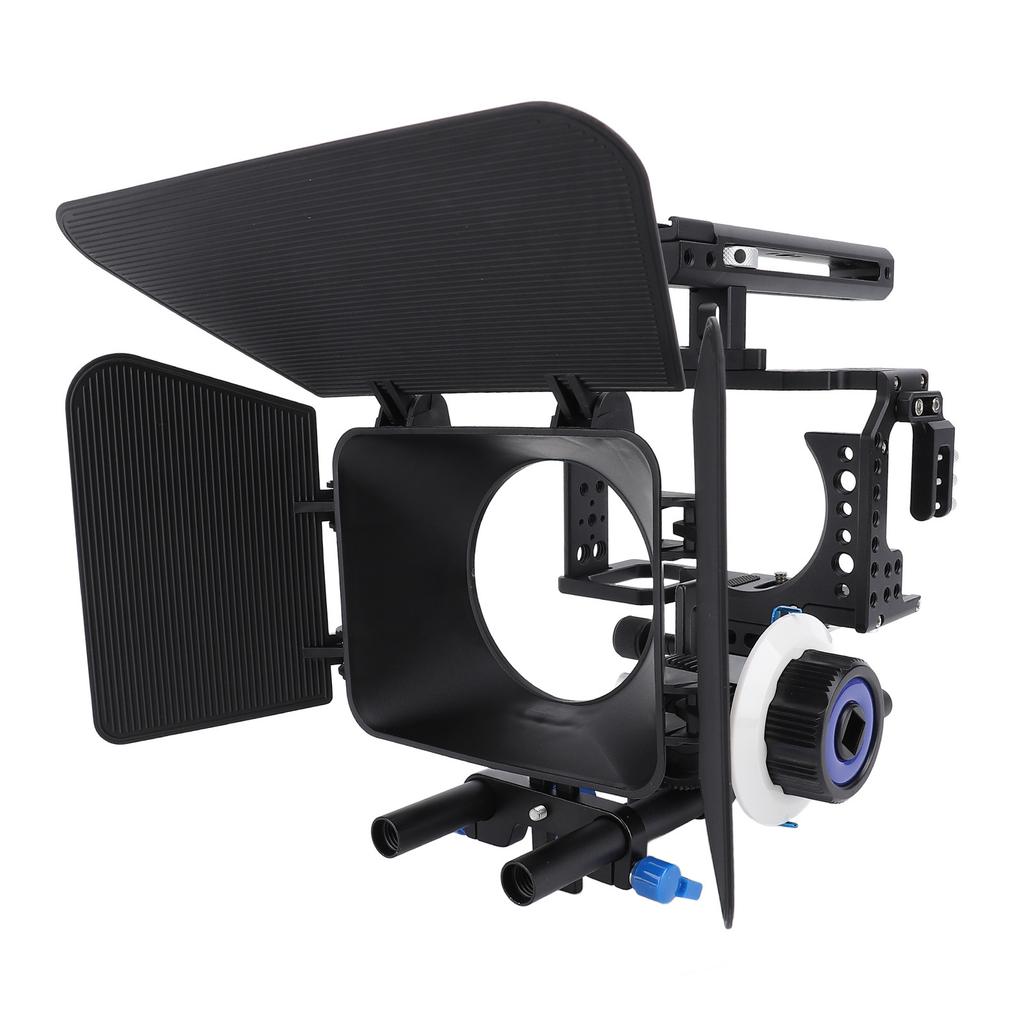 Photography Light Camcorder DSLR Rig Camera Cage with Follow Focus Matte Box for A6300 Camera Aluminum Alloy