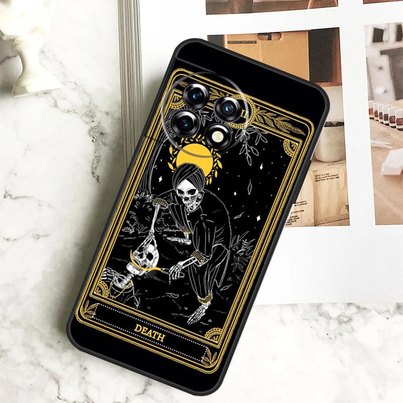 Death Tarot Case For OnePlus 12 12R 11 9 10 Pro 10R 9R 8T 10T Nord CE 2 3 Lite 2T CE4 N10 N20 N30 Cover