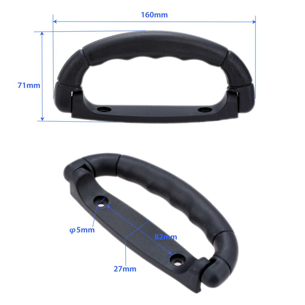 1pc Black Plastic Luggage Handle Suitcase Strap Pull Air Case Flight Bag Luggage Grip Antislip Knob 108/125/160mm Box Replace