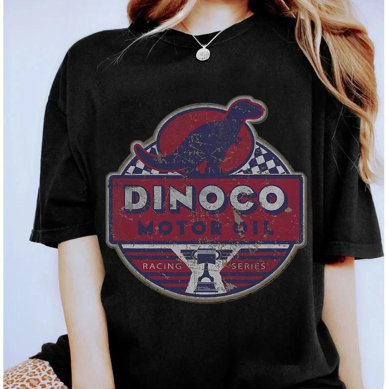 Pixar Cars Dinoco Motor Oil Faded Sign TShirt Magic Kingdom S