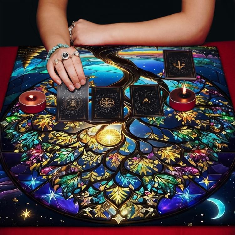 Quadratische Altar Dekorationen Tarots Tischdecke Hexerei Divination Tischdecke Multifunktionale Tarots Karten Tisch Abdeckung