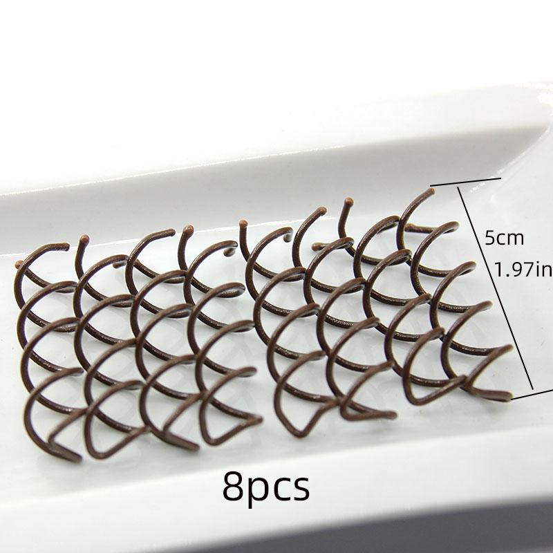 Set da 20 pezzi di accessori per capelli a forma di disco a spirale, strumenti per lo styling dei capelli marroni e neri, vendita diretta in fabbrica