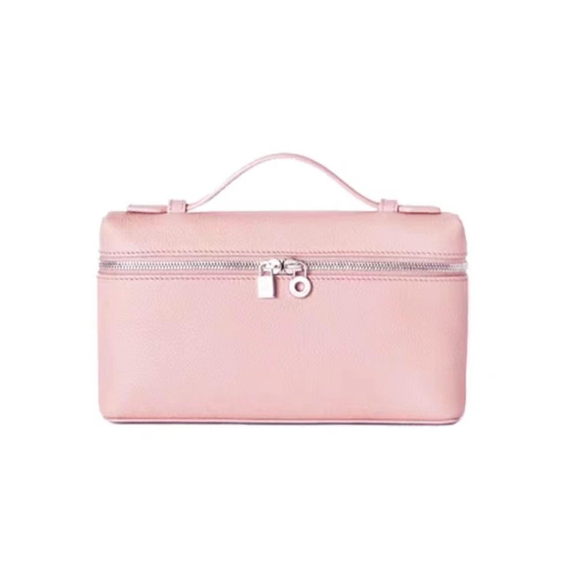 

Кожаная Универсальная Темпераментная Сумка для Ланч-бокса Первый Слой Коровьей Кожи Простая Портативная Наплечная Сумка Кроссбоди Косметичка розовый