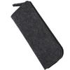 Pen Case Felt Storage Pencil Bag Thickened Flat Paint Brush DustProof Storage Tools(Light Gray )