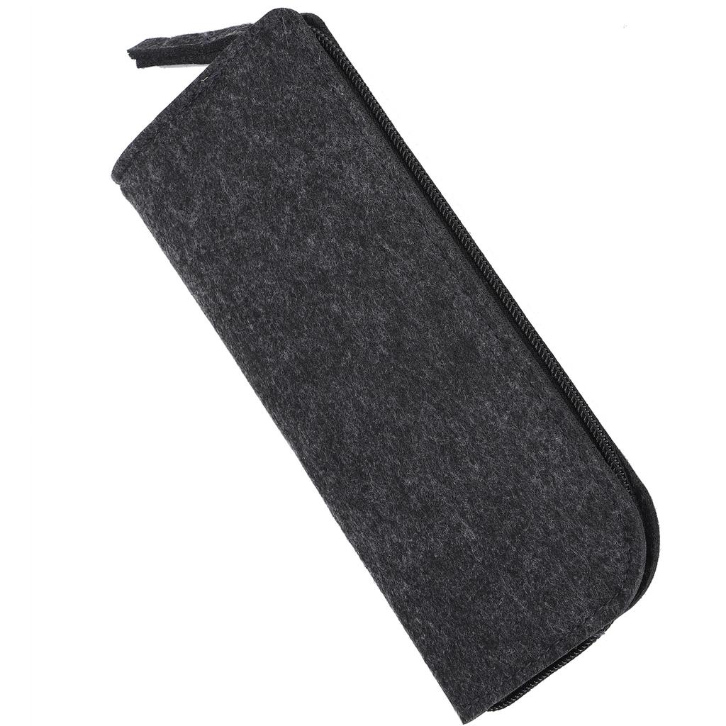 Pen Case Felt Storage Pencil Bag Thickened Flat Paint Brush DustProof Storage Tools(Light Gray )