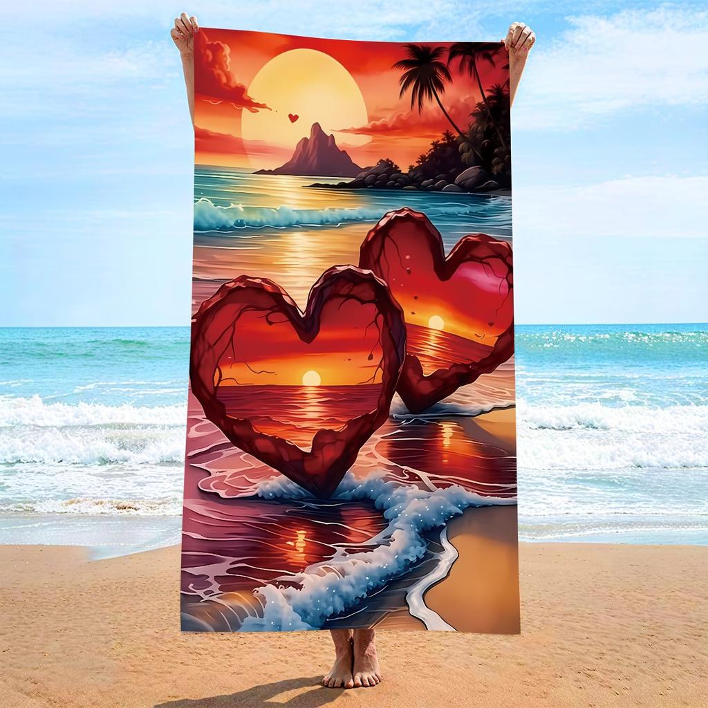 Sugar Skull Floral Beach Towel Day of The Dead Polyester Bath Towel Quick Dry Sandproof Blanket for Summer Swim Pool Travel