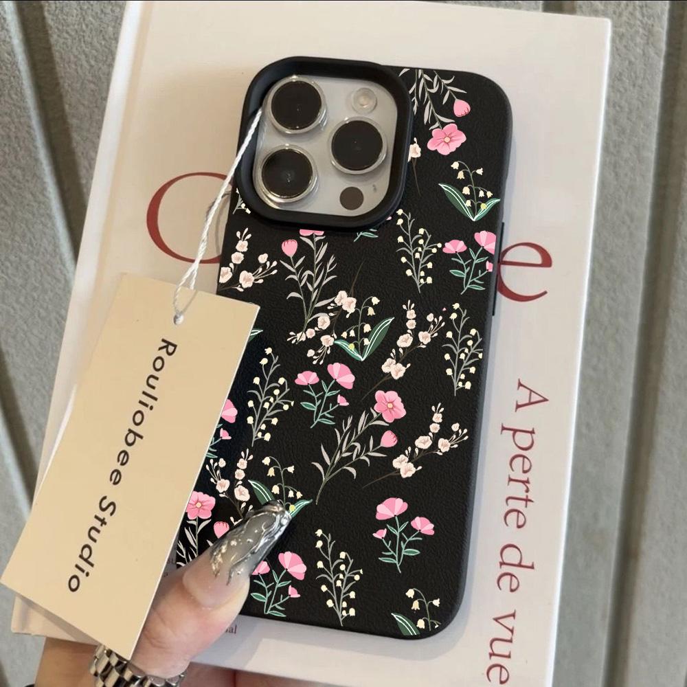 HOT Cool Flower Lavender Luxury Lichee leather pattern Phone Case For Samsung S26 S25 S24 S23 S22 S21 S20 Plus FE Ultra 4G 5G