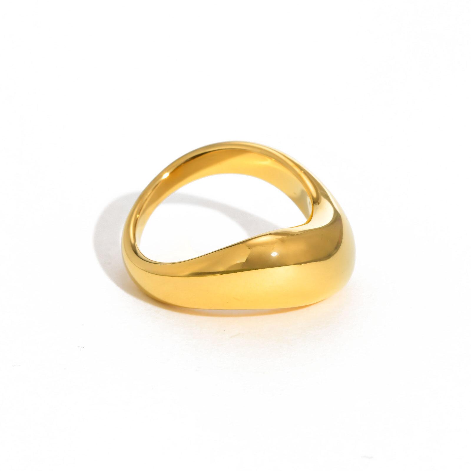 

Vnox Women s Statement Ring, Chunky Gold Plated Waved Stainless Steel Finger Band, 2026 New Dainty Stackable Ring Jewelry 9