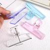 4 Pcs Transparent Jelly Folder Student Paper Clip Acrylic Clear Long Tail Clip Ice Storage Clip