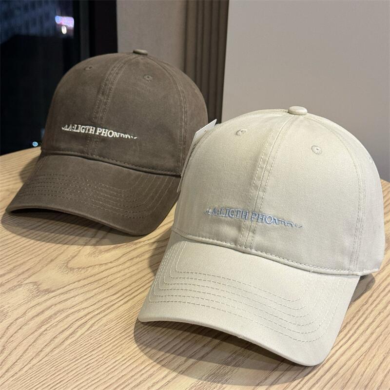 British style hat baseball cap men's alphabet sun protection visor women's fashion casual soft top cap
