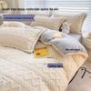 Nanjiren Plush Flannel Bedding Set - Includes 3-Piece Sheet Set & 4-Piece Quilt Cover for Bed.