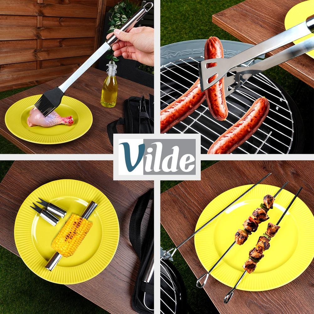 33x Utensils Grill Set Grilling Accessories Utensil Set Steel