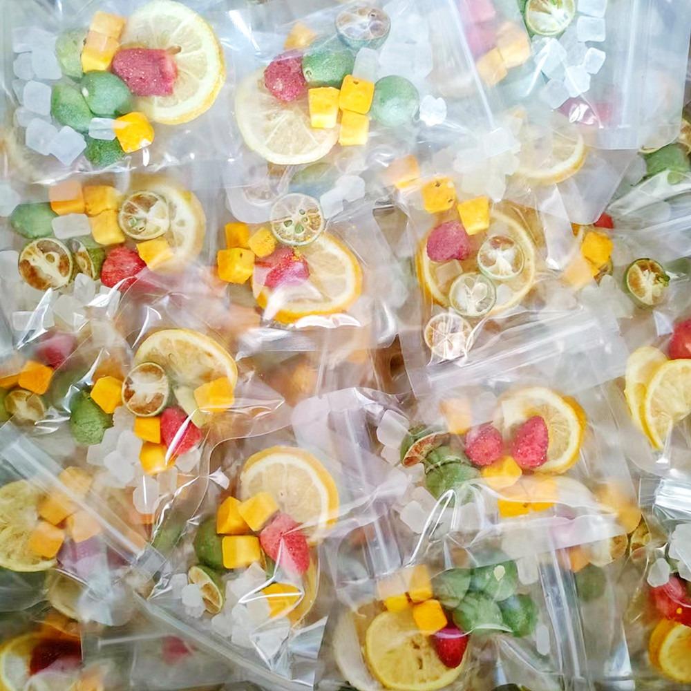 12pcs Kumquat Lemon Passion Fruit Loose Tea Independent Small Packaging Fragrant Freeze-dried Water Soaked Health Tea
